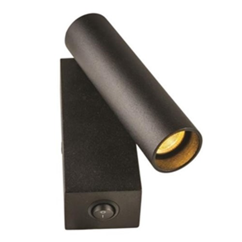 AVALON 3W LED INDOOR WALL LAMP WITH SWITCH BLACK